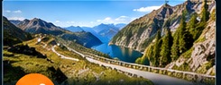 Svingete fjellvei i Italia